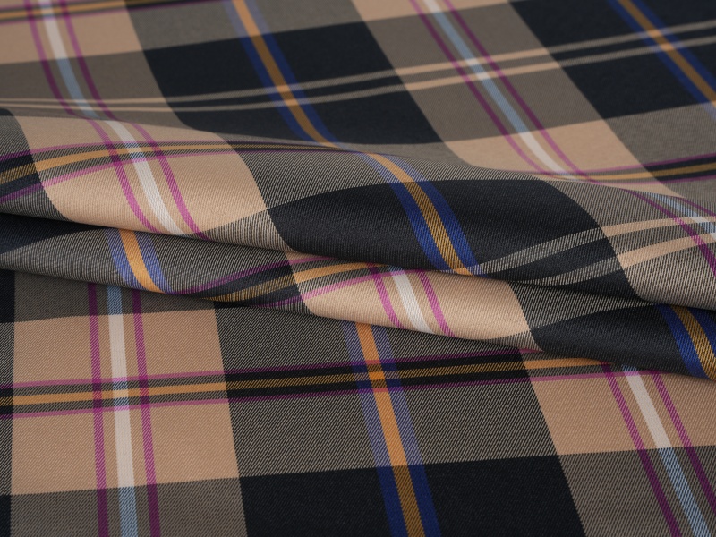 Kain lapisan lengan yang diwarnai benang poliester Kain lapisan lengan yang diwarnai benang poliester